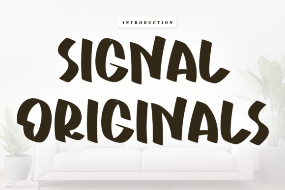 Signal Originals: A Handwritten Font with Character