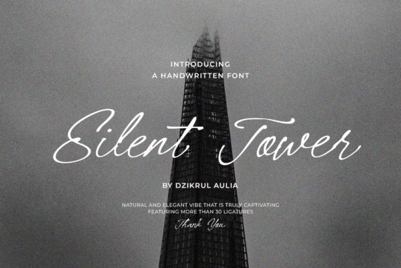 Silent Tower: A Handwritten Font for Elegant Branding