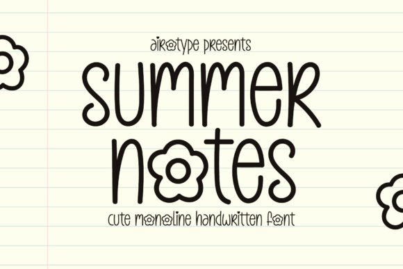 Summer Notes: A Handwritten Font with a Relaxed, Organic Feel